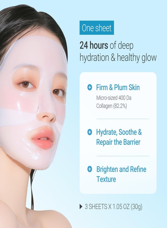 tenzero Watery Hyaluronic Acid PDRN Mask Pack (3 Sheets x 30g), Overnight Hydrogel Mask, Deep Hydrating, Elasticity Enhancing, Soothing For Sensitive Skin with Centella PDRN, Hyaluronic Acid - Image 3
